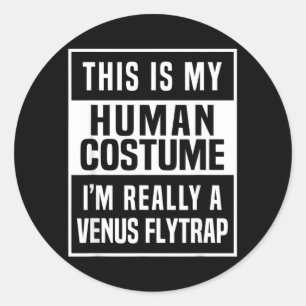 Venus Flytrap Kostuum Shirt grappig halloween idee Ronde Sticker