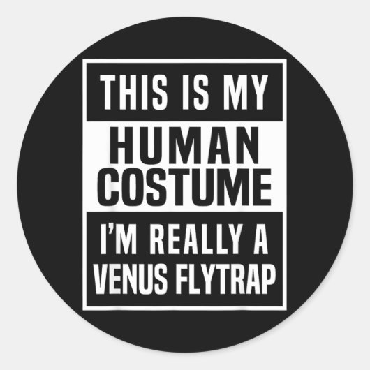 Venus Flytrap Kostuum Shirt grappig halloween idee Ronde Sticker (Voorkant)