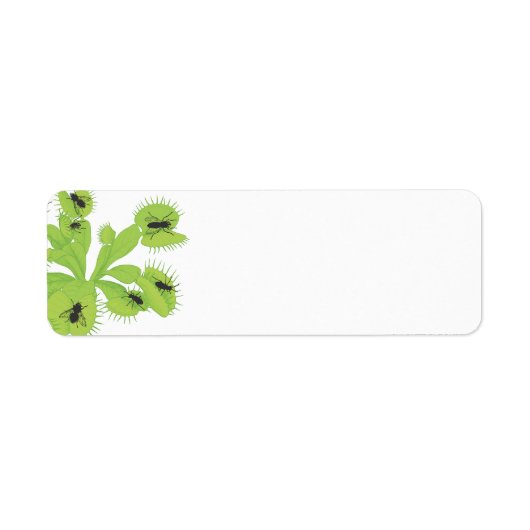 Venus Flytrap met vliegenlabels Etiket (Voorkant)