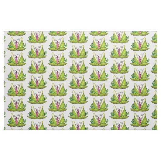 Venus Flytrap Monster Fabric Stof (Fat Quarter)