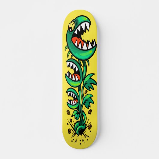 Venus Flytrap Monster - Groene Vleesetende plant Persoonlijk Skateboard (Voorkant)
