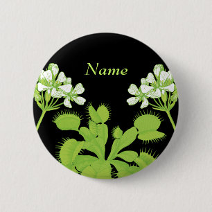 Venus Flytrap-naamlabel Ronde Button 5,7 Cm