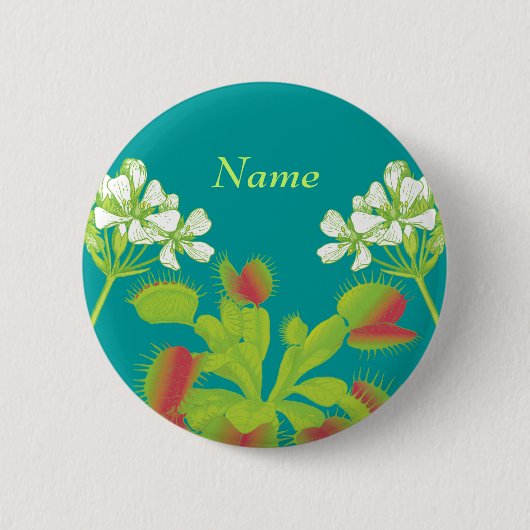 Venus Flytrap Name Badge Ronde Button 5,7 Cm (Voorkant)