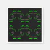 Venus Flytrap Patroon Papier servet (Voorkant)