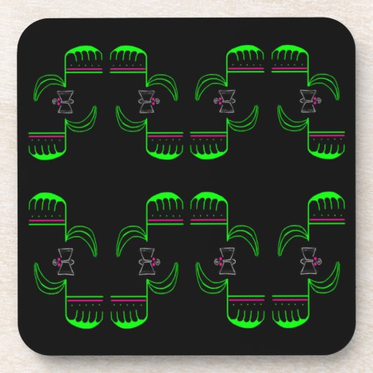 Venus Flytrap Pattern Hard Plastic Onderzetter (Voorkant)