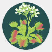 Venus Flytrap-Plant Ronde Sticker (Voorkant)