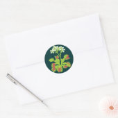 Venus Flytrap-Plant Ronde Sticker (Envelop)