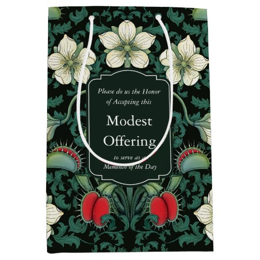 Venus Flytrap Victoriaans gotiek gepersonaliseerd Medium Cadeauzakje (Voorkant)
