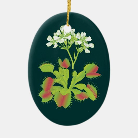 Venus Flyval Botanical Art Ornament (Voorkant)