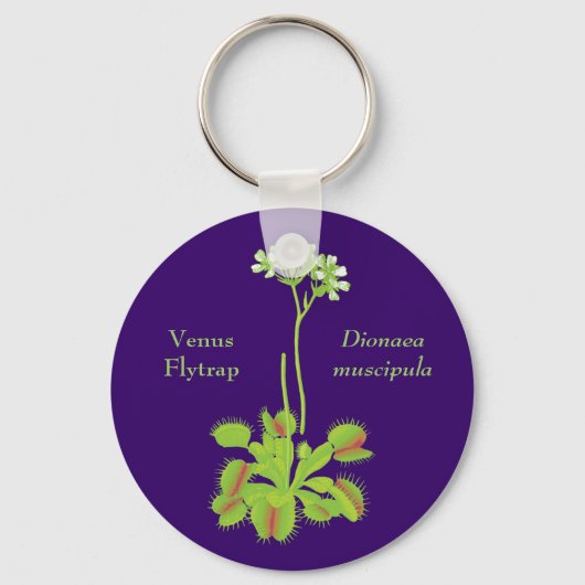 Venus Flyval Botanical Art Sleutelhanger (Voorkant)