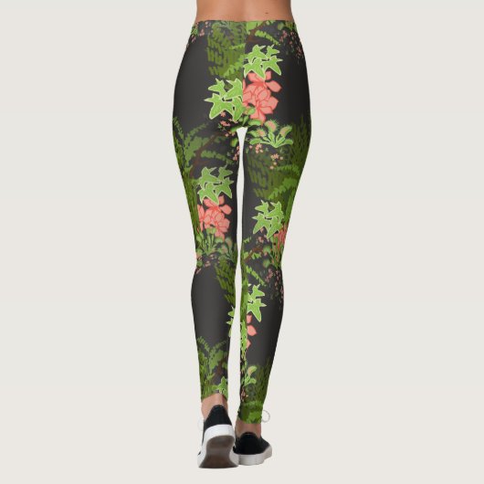 venus flyval floral leggings (Achterkant)