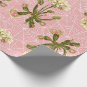 venus flyval floral spider web cadeaupapier (Hoek)