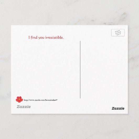 Venus Flyval met hart Briefkaart (Achterkant)