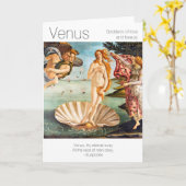 Venus Goddess of Love and Beauty Kaart (Gele Bloem)