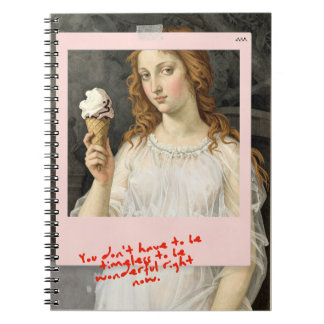Venus + Ice Cream Sandro Botticelli Notebook Notitieboek