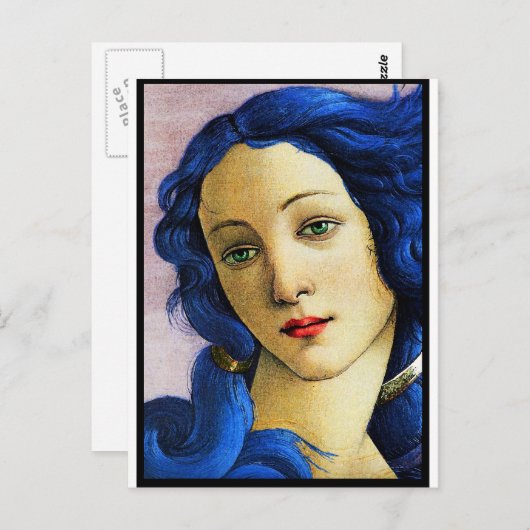 Venus in blauw briefkaart (Voorkant / Achterkant)