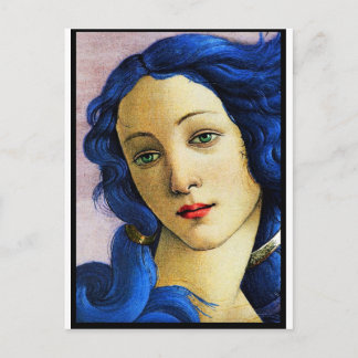 Venus in blauw briefkaart