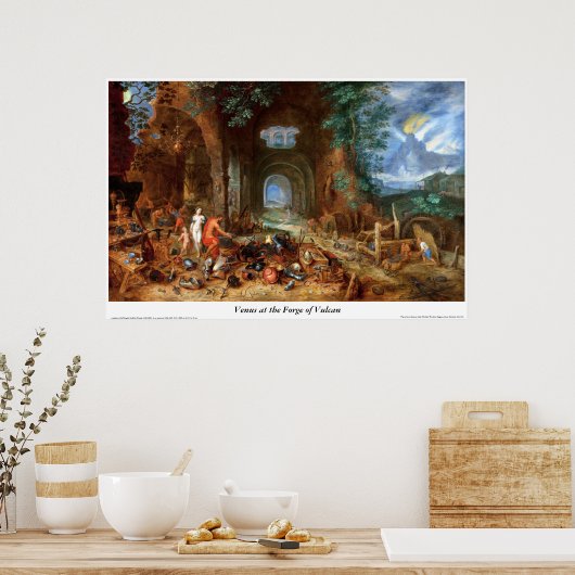 Venus in het Vulcaan Poster (Keuken)