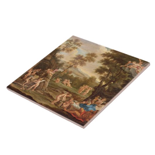 Venus in Vulcan's Forge, 18e eeuw Tegeltje (Zijkant)