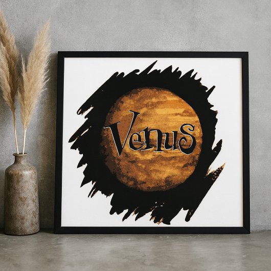 Venus Ink Drawing Poster