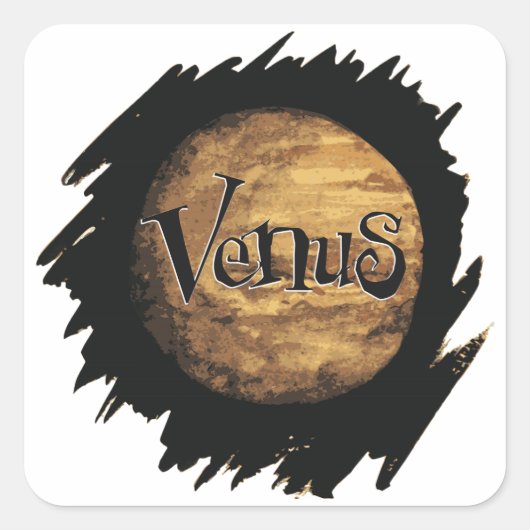 Venus Ink Drawing Vierkante Sticker (Voorkant)