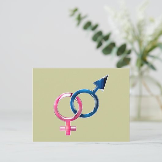 Venus & Mars Briefkaart (Staand voorkant)