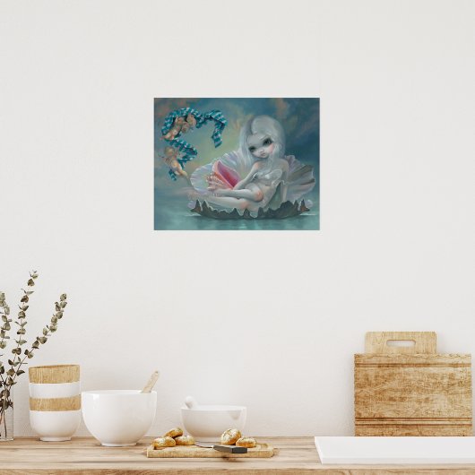 Venus met Cherubs ART PRINT low-art grote ogen (Keuken)