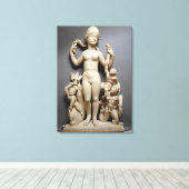 Venus met putti, een triton en een dolfijn, Roman, Canvas Afdruk (Insitu (Houten vloer))