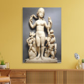 Venus met putti, een triton en een dolfijn, Roman, Canvas Afdruk (Insitu (Woonkamer))