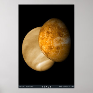 Venus met zichtbare en radarverlichting poster