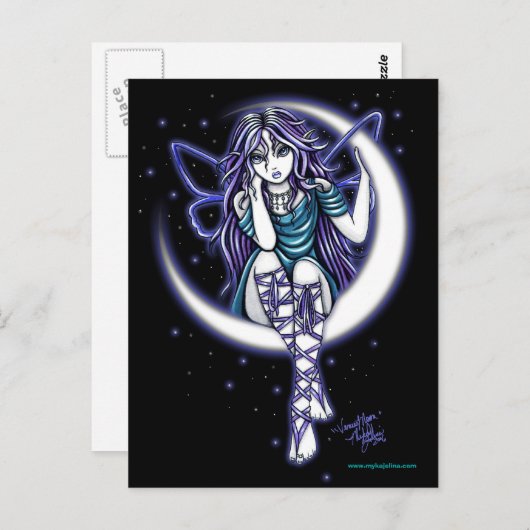 Venus Moon Celestial Fairy Fantasy Briefkaart (Voorkant / Achterkant)