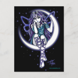 Venus Moon Celestial Fairy Fantasy Briefkaart
