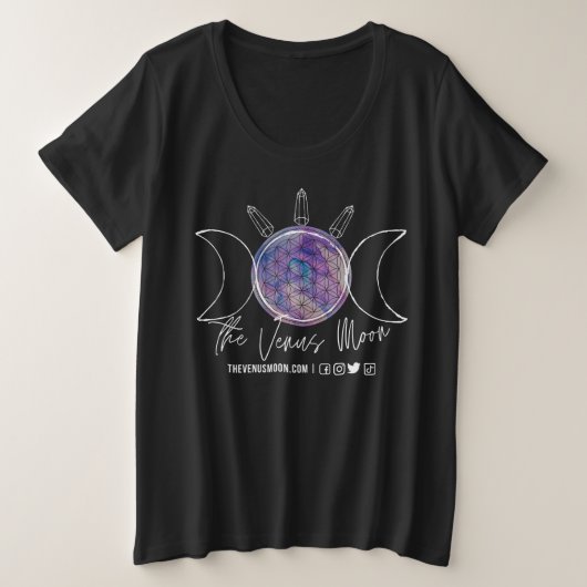 Venus Moon T-shirt Goddess Sizing (Design voorkant)