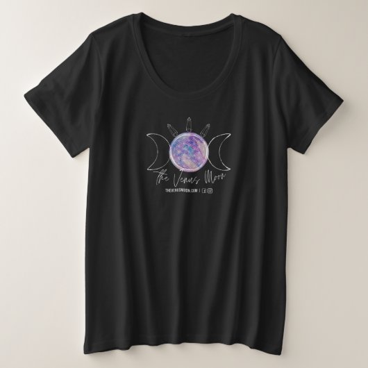 Venus Moon T-shirt Goddess Sizing (Design voorkant)