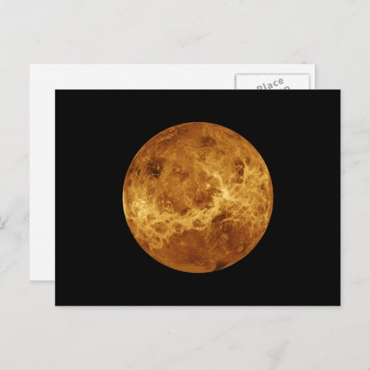 Venus NASA Planet Briefkaart (Voorkant / Achterkant)
