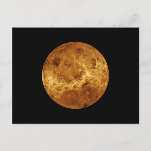 Venus NASA Planet Briefkaart (Voorkant)