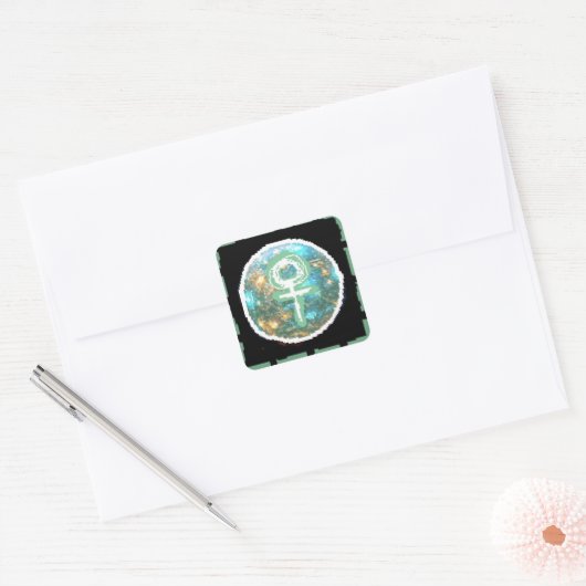 Venus Night Vierkante Sticker (Envelop)