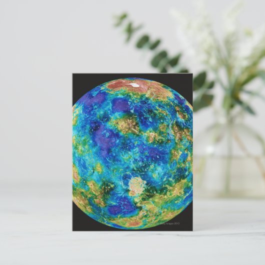 Venus onder valse kleur briefkaart (Staand voorkant)