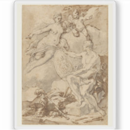 Venus ontvangt van Vulcan de armen van Aeneas Sticker