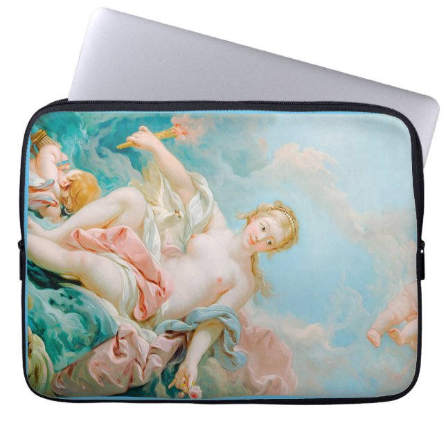 Venus op de golven door François Boucher Laptop Sleeve (Voorkant)