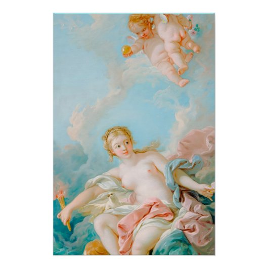 Venus op de golven door François Boucher Perfect Poster (Voorkant)