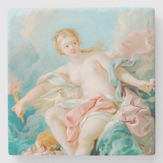 Venus op de golven door François Boucher Stenen Onderzetter (Voorkant)
