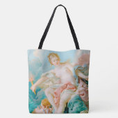 Venus op de golven door François Boucher Tote Bag (Achterkant)