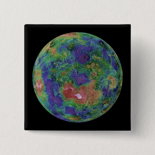 Venus op de Noordpool Vierkante Button 5,1 Cm (Voorkant)