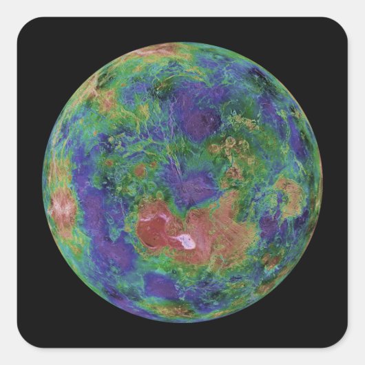 Venus op de Noordpool Vierkante Sticker (Voorkant)
