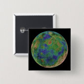 Venus op de zuidpool vierkante button 5,1 cm (Voorkant /achterkant)