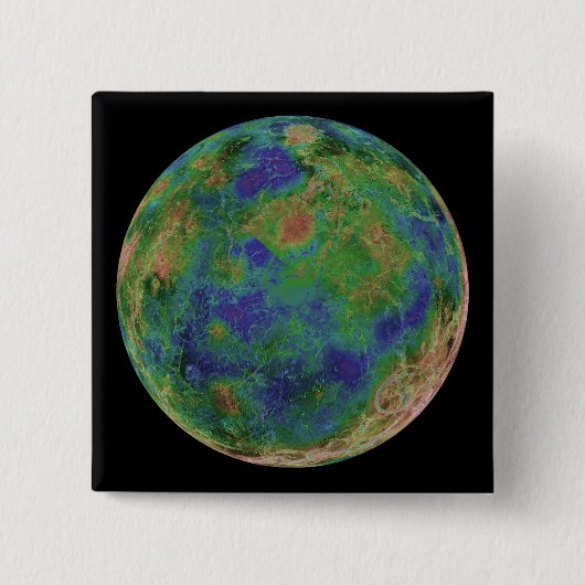 Venus op de zuidpool vierkante button 5,1 cm (Voorkant)