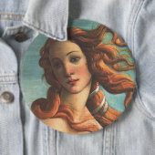 Venus op Half Shell (detail) Ronde Button 6,0 Cm (In situ)