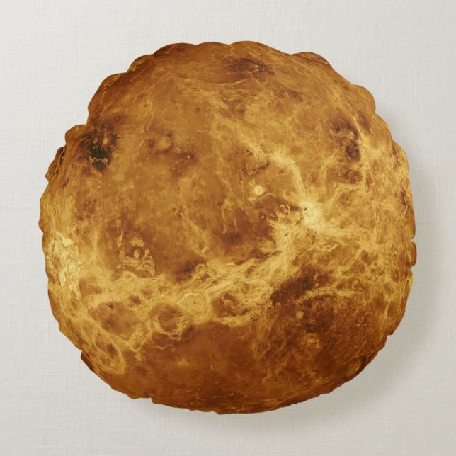 Venus Planeet Foto Ruimte Zonnestelsel Liefde Pass Rond Kussen (Voorkant)