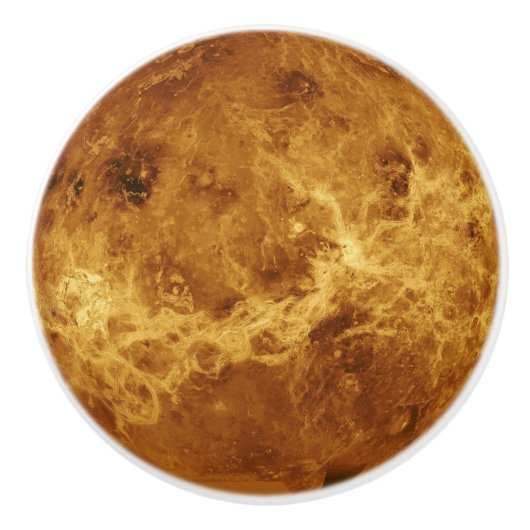 Venus Planet Zonnestelsel Weegschaal Liefde Sinaas Keramische Knop (Voorkant)